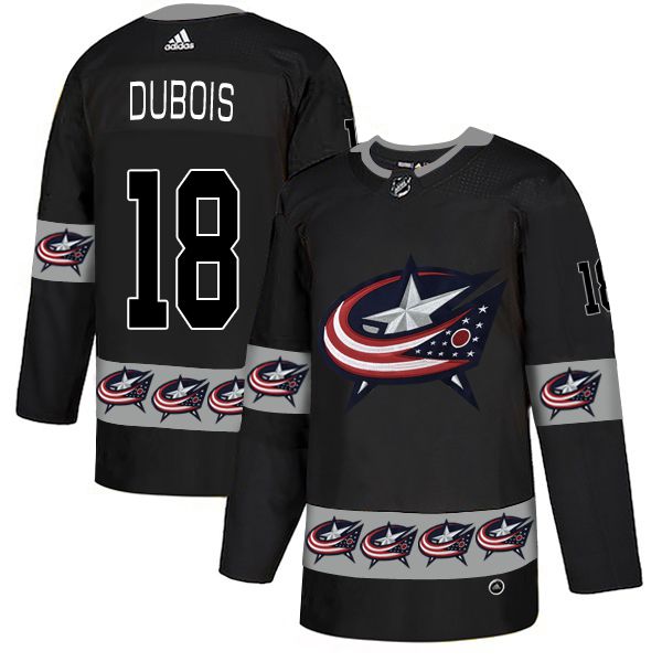 Men Columbus Blue Jackets #18 Dubois Black Adidas Fashion NHL Jersey